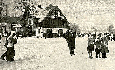 1903 errichtet: Klubhaus des USV-Tennis